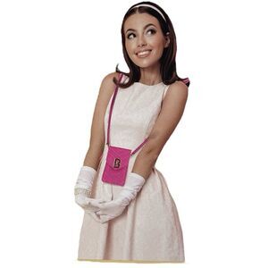 Bebe Pink Monogram City Lights Phone Crossbody Pouch Vegan Leather New